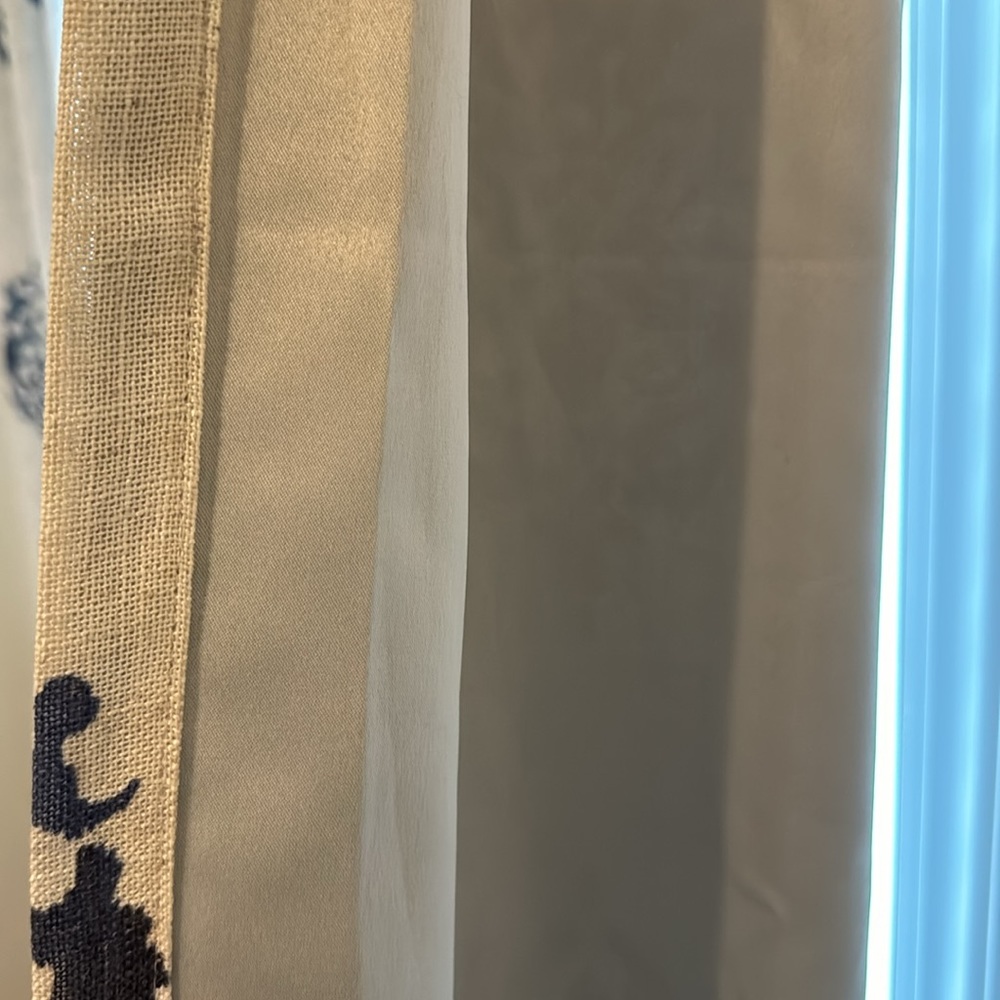 Pretty Grey & Blue Curtains - Picture 4 of 4